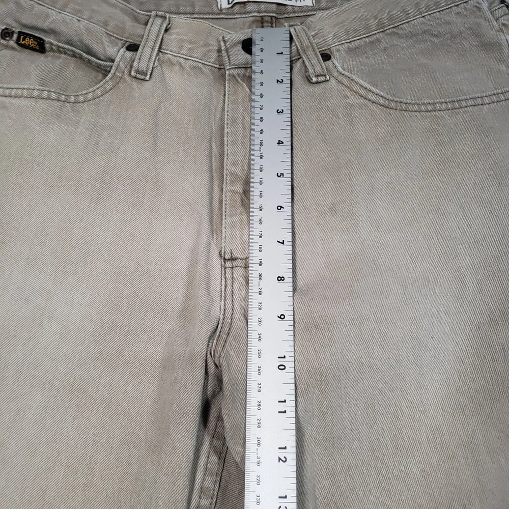 Lee Relaxed‎ Fit Jeans Mens 34x30 Tan Khaki Straight Leg Cotton Denim 2055514